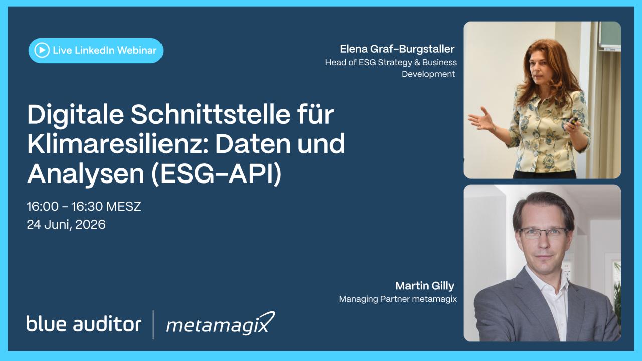 Digitale Schnittstelle für Klimareslienz - ESG API Webinar