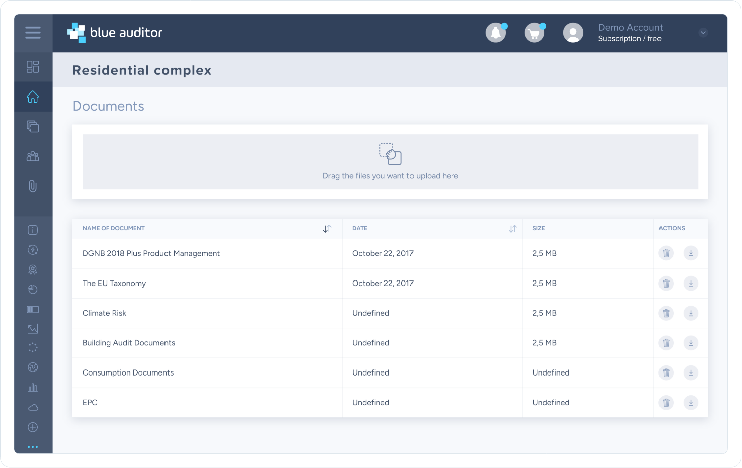 Documents page