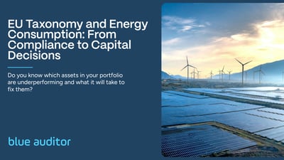 EU Taxonomy and Energy Consumption: From Compliance to Capital Decisions